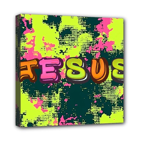 Neon Jesus 8375771 Mini Canvas 8  X 8  (stretched) by Jabberwonkers