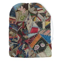 Background Embroidery Pattern Stitches Abstract Drawstring Pouch (3xl) by Ket1n9