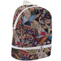Background Embroidery Pattern Stitches Abstract Zip Bottom Backpack View2