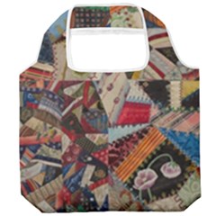 Background Embroidery Pattern Stitches Abstract Foldable Grocery Recycle Bag by Ket1n9