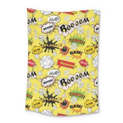 Cartoon Comics Pattern Small Tapestry by Posterlux