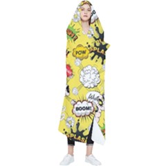 Cartoon Comics Pattern Wearable Blanket by Posterlux