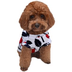 Rose Hip Pattern Branches Autumn Dog T-shirt by Hannah976