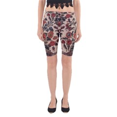 Beautiful Flowers Yoga Cropped Leggings by DinkovaArt