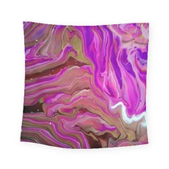 Magenta Waves Square Tapestry (small) by kaleidomarblingart