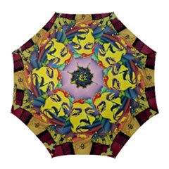 Psychedelic Rock Jimi Hendri Golf Umbrellas by Tsamara