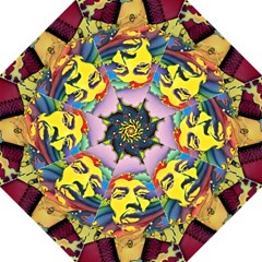 Psychedelic Rock Jimi Hendri Hook Handle Umbrellas (medium) by Tsamara