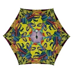 Psychedelic Rock Jimi Hendri Automatic Folding Umbrella With Case (small) by Tsamara