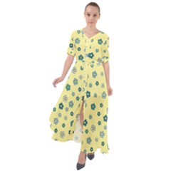 Flowers Bloom Blossom Petals Flora Waist Tie Boho Maxi Dress by Tsamara