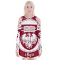University of Chicago Velvet Long Sleeve Shoulder Cutout Dress View1