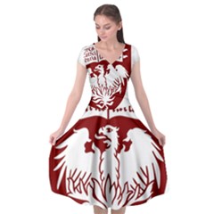 University Of Chicago Cap Sleeve Wrap Front Dress by avitendut