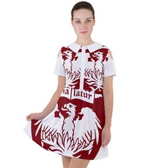 University Of Chicago Short Sleeve Shoulder Cut Out Dress  by avitendut
