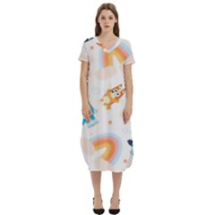Bluey T-shirt Midi Dress With Pockets by avitendut