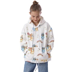 Bluey, Bluey Merch, Bluey Pattern, Bluey Bluey, Bingo, Bluey Design, Bluey Dog Kids  Oversized Hoodie by avitendut