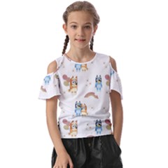 Bluey, Bluey Merch, Bluey Pattern, Bluey Bluey, Bingo, Bluey Design, Bluey Dog Kids  Butterfly Cutout T-shirt by avitendut