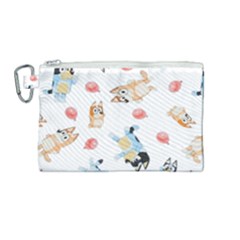Bluey, Bluey Merch, Bluey Pattern, Bluey Bluey, Bingo, Bluey Design, Bluey Dog Canvas Cosmetic Bag (medium) by avitendut