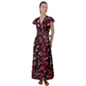 Abstract Pattern Background Flutter Sleeve Maxi Dress View1