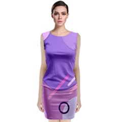 Colorful Labstract Wallpaper Theme Sleeveless Velvet Midi Dress by Apen