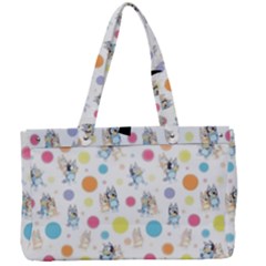 Bluey, Bluey Merch, Bluey Pattern, Bluey Bluey, Bingo, Bluey Design, Bluey Dog Canvas Work Bag by avitendut