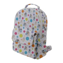 Bluey, Bluey Merch, Bluey Pattern, Bluey Bluey, Bingo, Bluey Design, Bluey Dog Flap Pocket Backpack (large) by avitendut