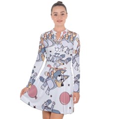 Bluey, Bluey Merch, Bluey Pattern, Bluey Bluey, Bingo, Bluey Design, Bluey Dog Long Sleeve Panel Dress by avitendut