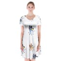 Bluey, Bluey merch, Bluey pattern, Bluey Bluey, bingo, Bluey design, bluey dog Short Sleeve V-neck Flare Dress View1