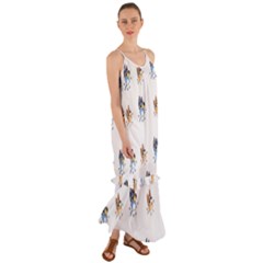 Bluey, Bluey Merch, Bluey Pattern, Bluey Bluey, Bingo, Bluey Design, Bluey Dog Cami Maxi Ruffle Chiffon Dress by avitendut