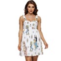 Bluey, Bluey merch, Bluey pattern, Bluey Bluey, bingo, Bluey design, bluey dog Ruffle Strap Babydoll Chiffon Dress View1