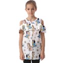 Bluey, Bluey merch, Bluey pattern, Bluey Bluey, bingo, Bluey design, bluey dog Fold Over Open Sleeve Top View1