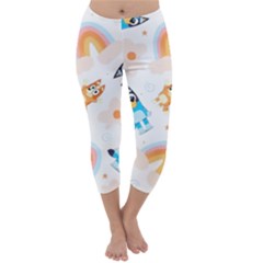 Bluey, Bluey Merch, Bluey Pattern, Bluey Bluey, Bingo, Bluey Design, Bluey Dog Capri Winter Leggings  by avitendut