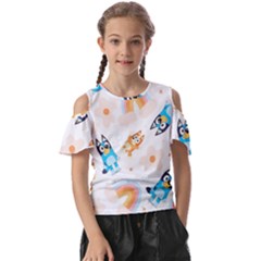 Bluey, Bluey Merch, Bluey Pattern, Bluey Bluey, Bingo, Bluey Design, Bluey Dog Kids  Butterfly Cutout T-shirt by avitendut