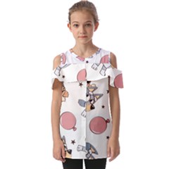 Bluey, Bluey Merch, Bluey Pattern, Bluey Bluey, Bingo, Bluey Design, Bluey Dog Fold Over Open Sleeve Top by avitendut