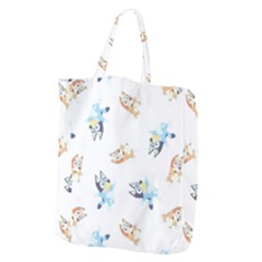 Bluey, Bluey Merch, Bluey Pattern, Bluey Bluey, Bingo, Bluey Design, Bluey Dog Giant Grocery Tote by avitendut