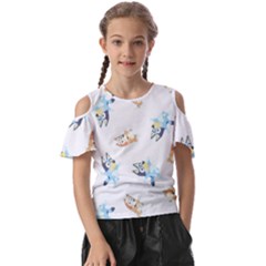 Bluey, Bluey Merch, Bluey Pattern, Bluey Bluey, Bingo, Bluey Design, Bluey Dog Kids  Butterfly Cutout T-shirt by avitendut