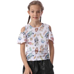 Bluey, Bluey Merch, Bluey Pattern, Bluey Bluey, Bingo, Bluey Design, Bluey Dog Kids  Butterfly Cutout T-shirt by avitendut