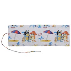 Bluey, Bluey Merch, Bluey Pattern, Bluey Bluey, Bingo, Bluey Design, Bluey Dog Roll Up Canvas Pencil Holder (m) by avitendut