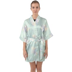 Bluey, Bluey Merch, Bluey Pattern, Bluey Bluey, Bingo, Bluey Design, Bluey Dog Half Sleeve Satin Kimono  by avitendut