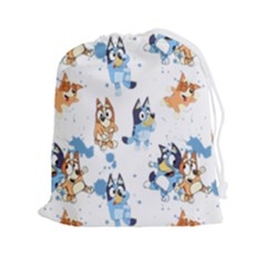 Bluey, Bluey Merch, Bluey Pattern, Bluey Bluey, Bingo, Bluey Design, Bluey Dog Drawstring Pouch (2xl) by avitendut