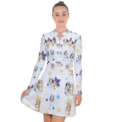 Bluey, Bluey Merch, Bluey Pattern, Bluey Bluey, Bingo, Bluey Design, Bluey Dog Long Sleeve Panel Dress by avitendut