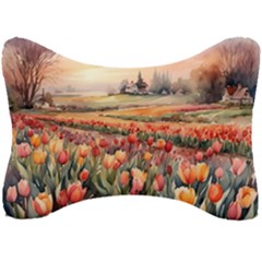 Tulips Field Tree Seat Head Rest Cushion by Anend