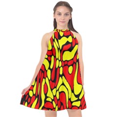 Rby 127 Halter Neckline Chiffon Dress  by ArtworkByPatrick