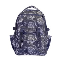 Mid Century Retro Floral 1970s 1960s Pattern 71 Carry-on Double Buckle Travel Backpack by violetheavensky