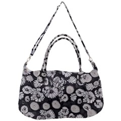Mid Century Retro Floral 1970s 1960s Pattern 86 Removable Strap Handbag by violetheavensky