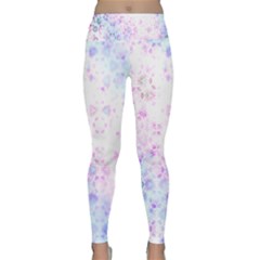 Digital Art Artwork Abstract Pink Purple Lightweight Velour Classic Yoga Leggings by Dutashop
