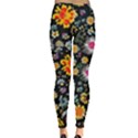 Mid Century Retro Floral 1970s 1960s Pattern 57 Everyday Leggings  View2