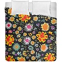 Mid Century Retro Floral 1970s 1960s Pattern 57 Duvet Cover Double Side (California King Size) View1