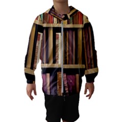 Books Bookshelves Office Fantasy Background Artwork Book Cover Apothecary Book Nook Literature Libra Kids  Hooded Windbreaker by Posterlux