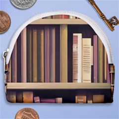 Books Bookshelves Office Fantasy Background Artwork Book Cover Apothecary Book Nook Literature Libra Horseshoe Style Canvas Pouch by Posterlux
