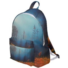 Wildflowers Field Outdoors Clouds Trees Cover Art Storm Mysterious Dream Landscape The Plain Backpack by Posterlux
