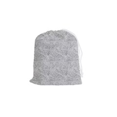 Light Grey Snake Drawstring Pouch (small) by DinkovaArt